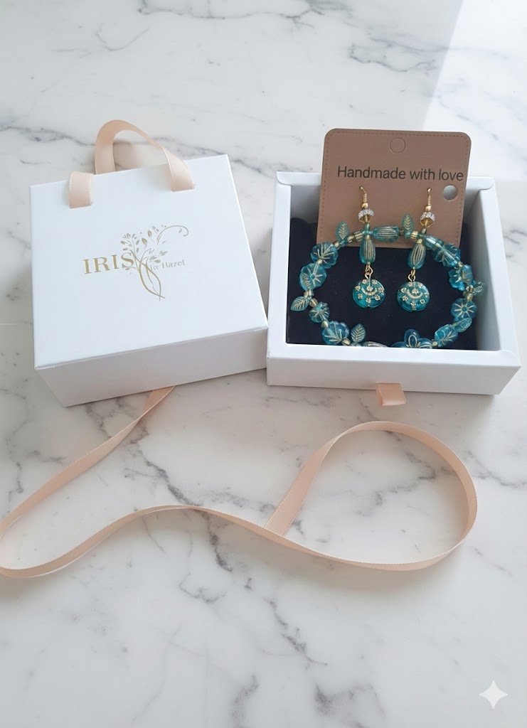 Azure Garden Beaded Bracelet and Earring Sets