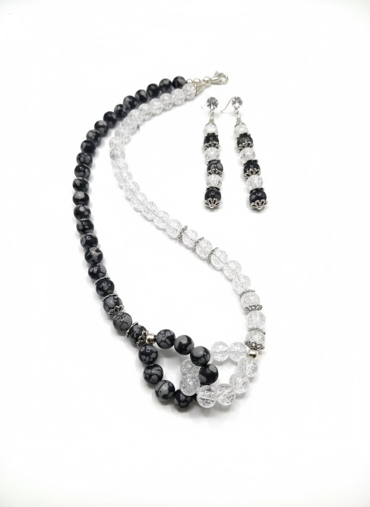 Dual Harmony Yin-Yang Necklace Set