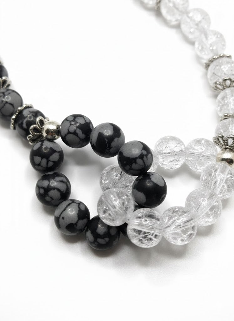 Dual Harmony Yin-Yang Necklace Set