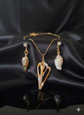 Golden Shoreline Shell & Gold Necklace Set