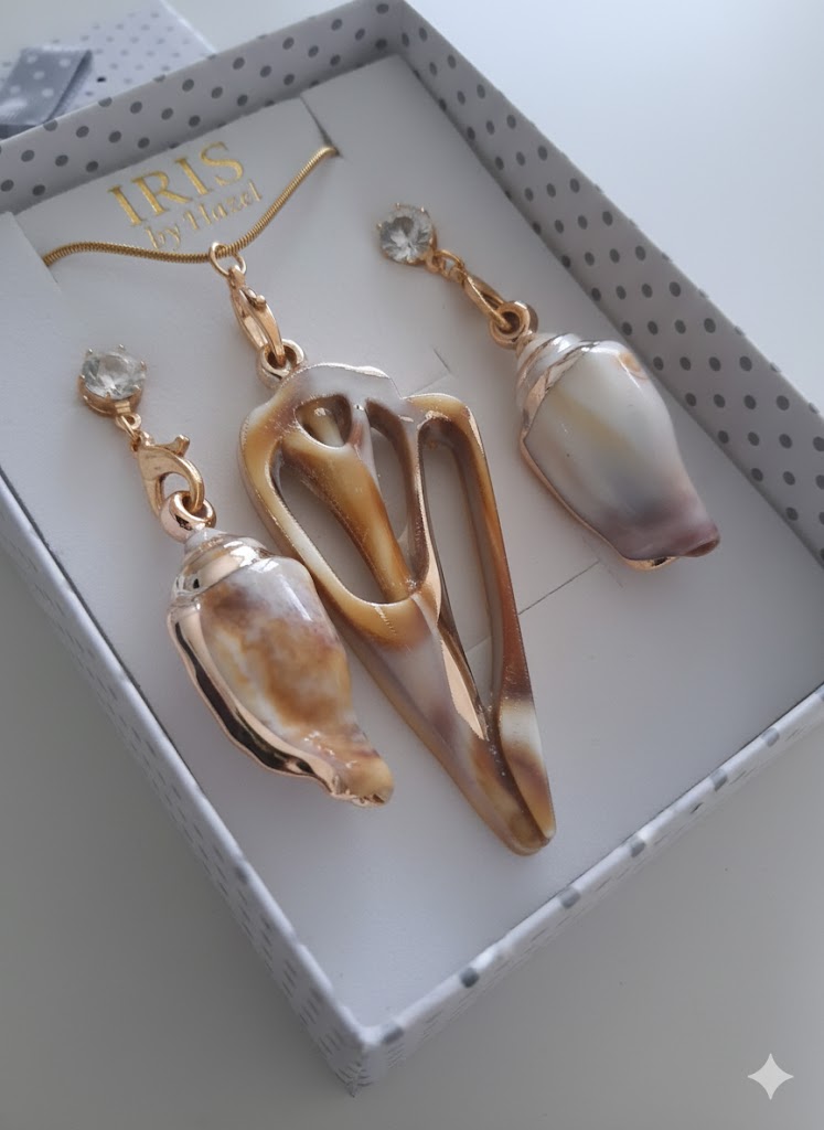 Golden Shoreline Shell & Gold Necklace Set