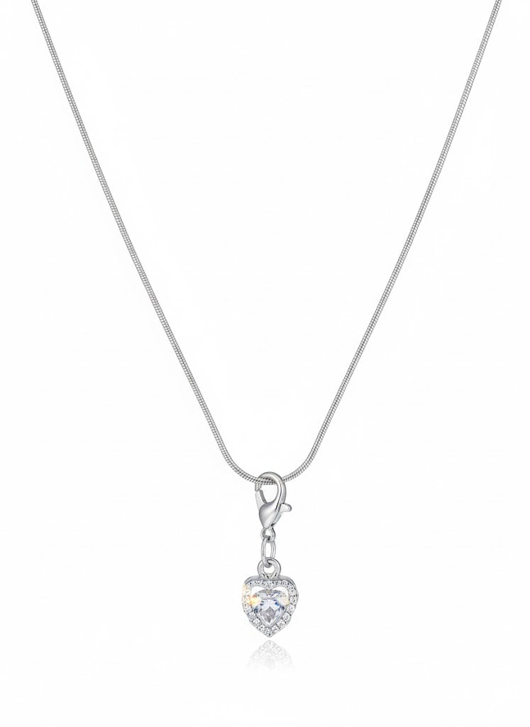 Hearty Luminescence 18k Silver-Plated Necklace