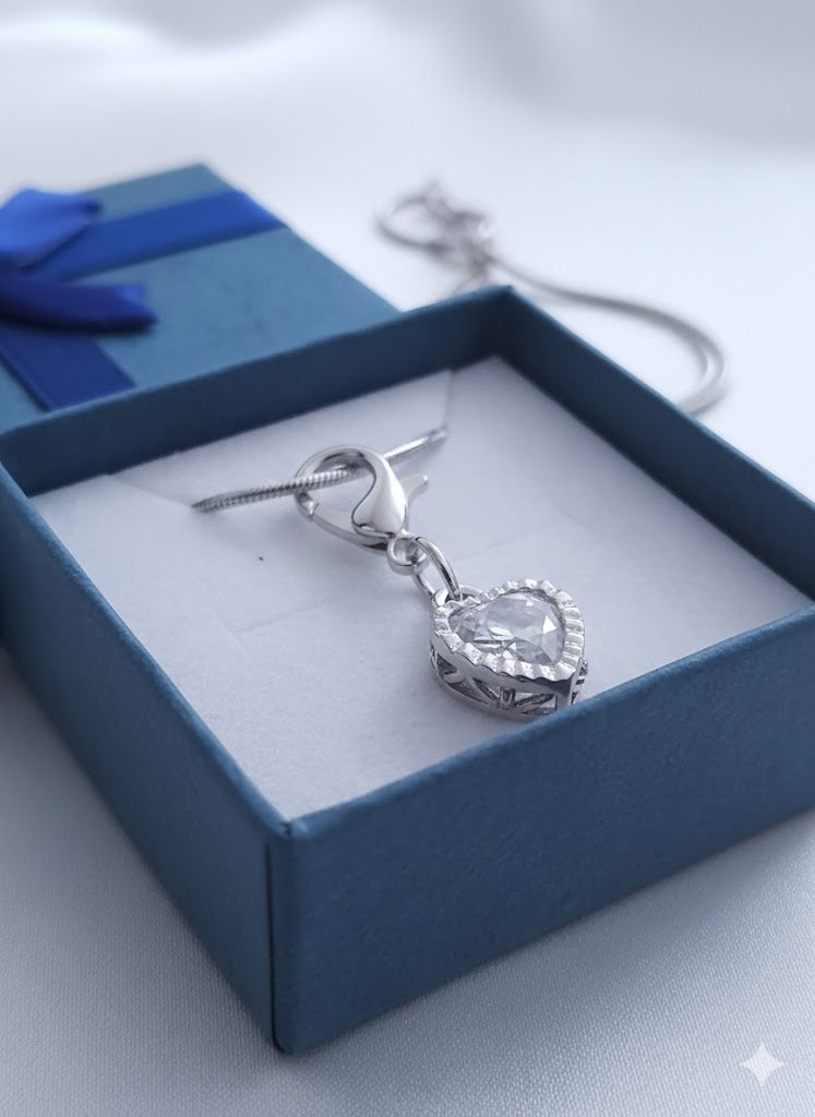 Hearty Luminescence 18k Silver-Plated Necklace