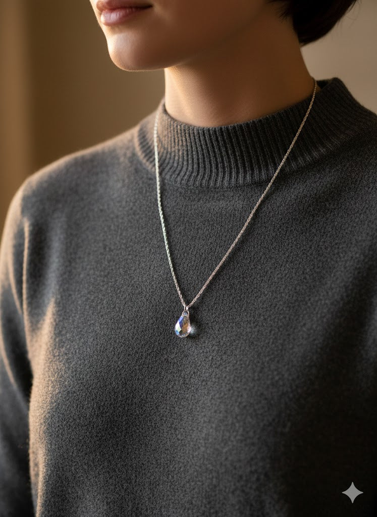 Inner Glow Crystal Pendant Necklace