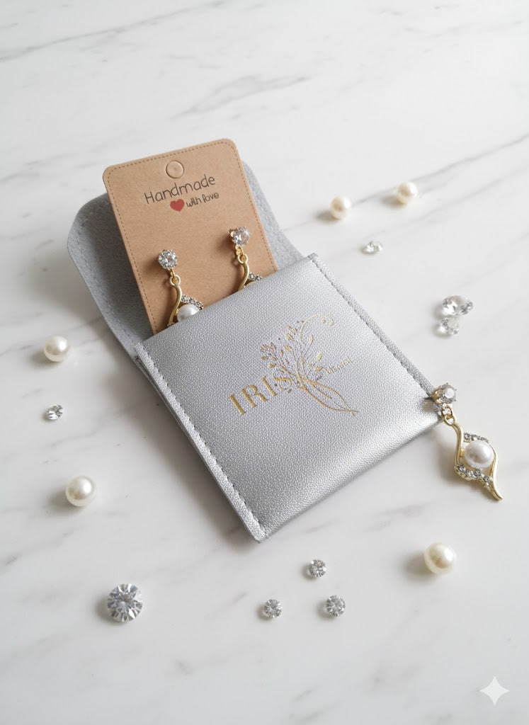 Regal Twist Pearl Earrings