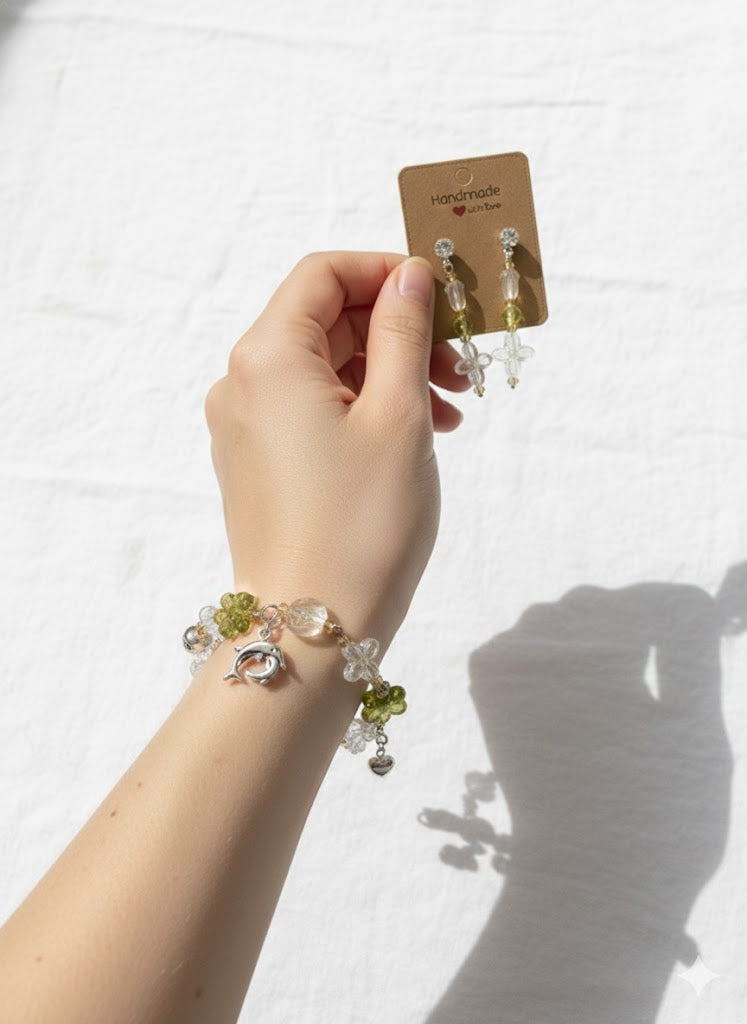 Playbill Pop Charm Bracelet & Earring Set