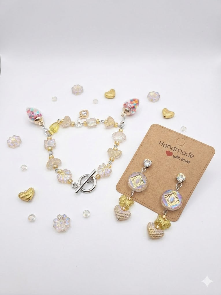 Playbill Pop Charm Bracelet & Earring Set