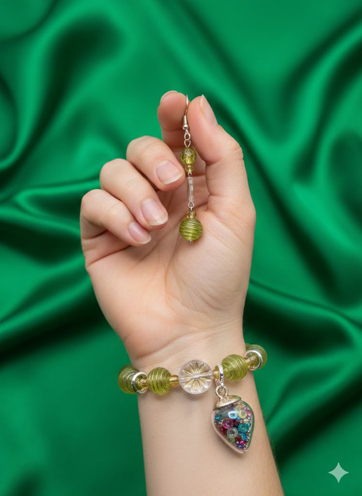Playbill Pop Charm Bracelet & Earring Set