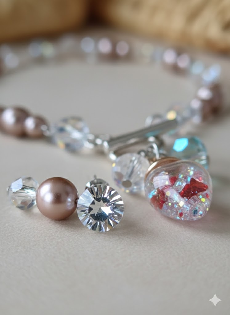 Prism Heart Kaleidoscope Necklace Set