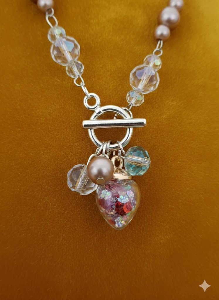 Prism Heart Kaleidoscope Necklace Set