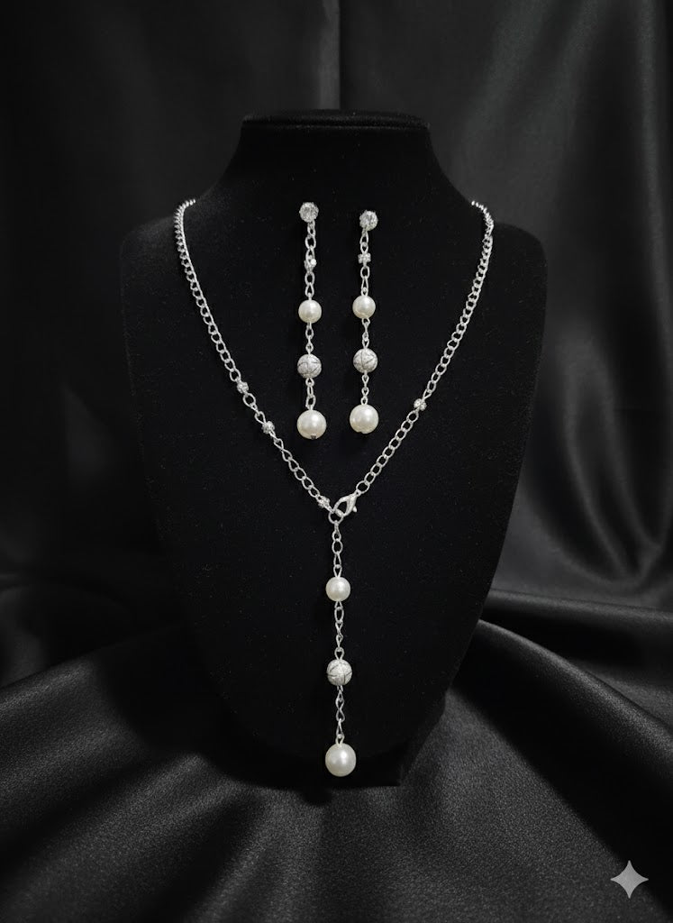 Pure Serenity Pearl & Silver Necklace Set