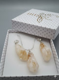 Solar Success Citrine & Silver Necklace Set