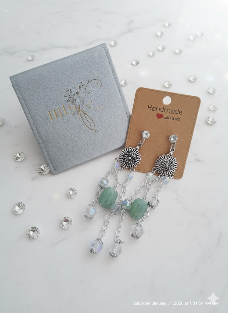 Verdant Aura Statement Earrings