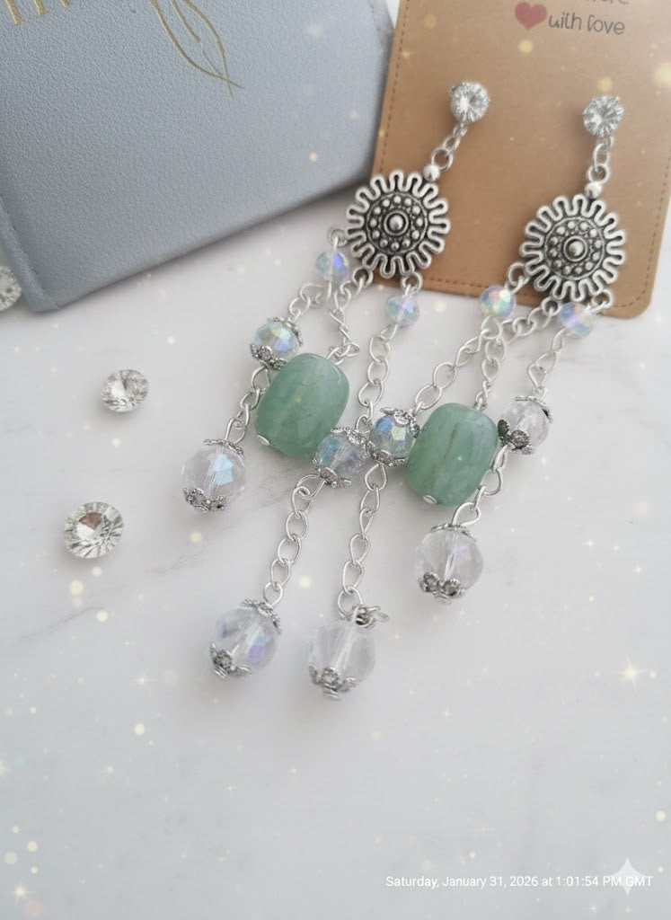 Verdant Aura Statement Earrings