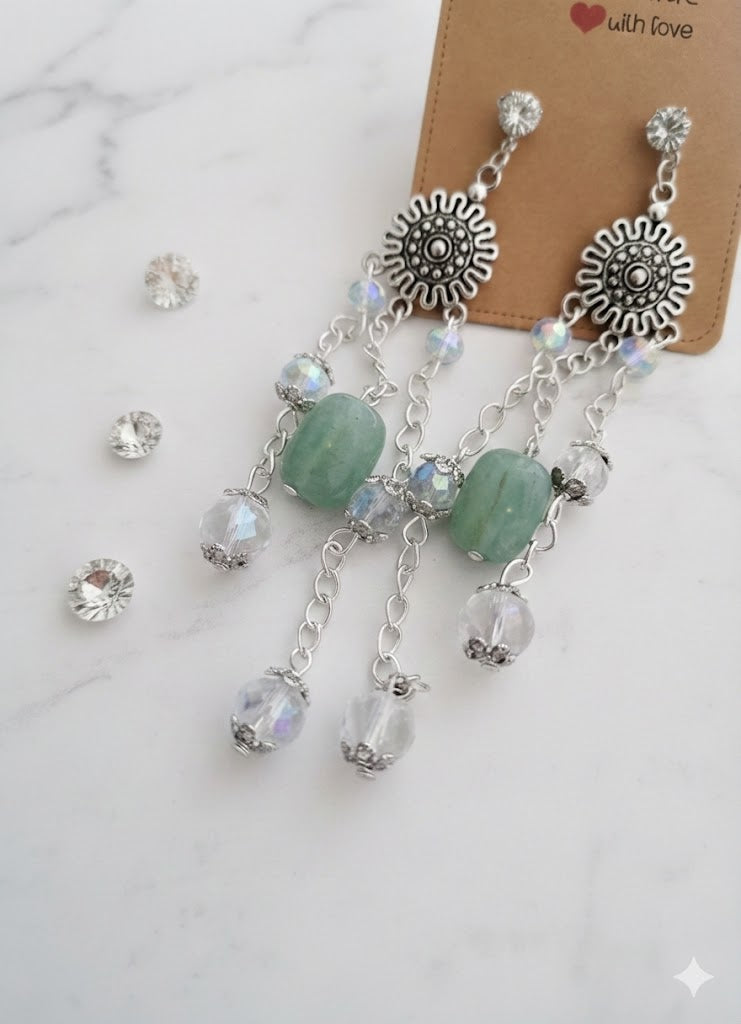 Verdant Aura Statement Earrings