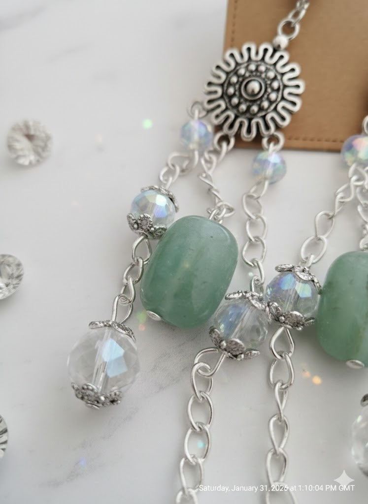 Verdant Aura Statement Earrings