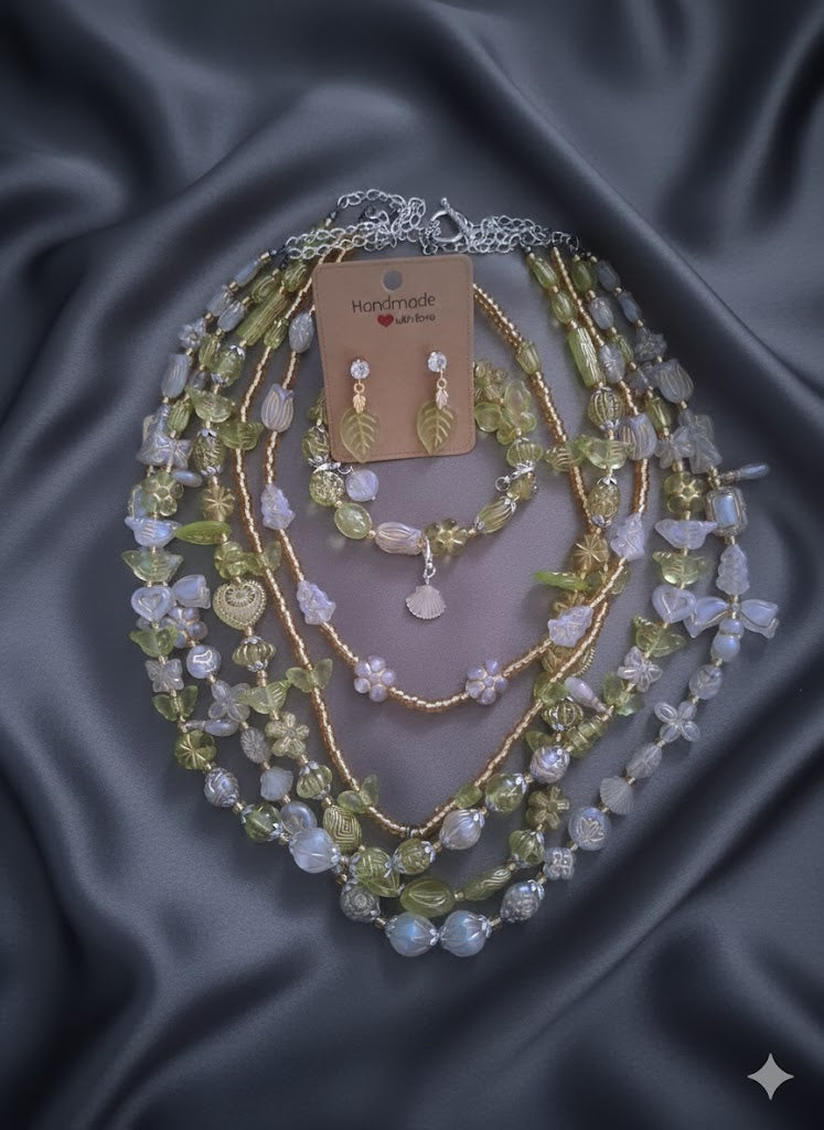 Veridian Heritage 5-Strand Three-Piece Jewellery Set